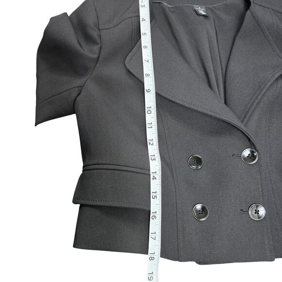 ⭐️NWOT White House Black Market Black Double Breasted Cropped Blazer Jacket Sz 2 - Picture 7 of 9
